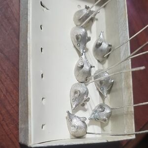 Napier Vintage Mouse Cheese Searvers Like New Set Of 8